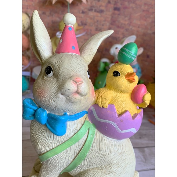Festive Easter Bunny & Chick By RAZ Imports - Picture 2 of 5